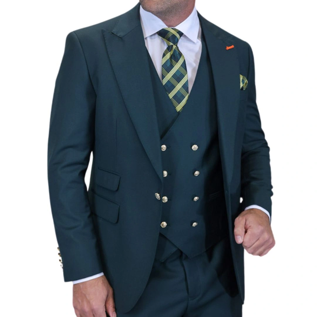Colección Aether Crest: Traje Moderno 3 Piezas, Elegancia Imponente y Sofisticación.