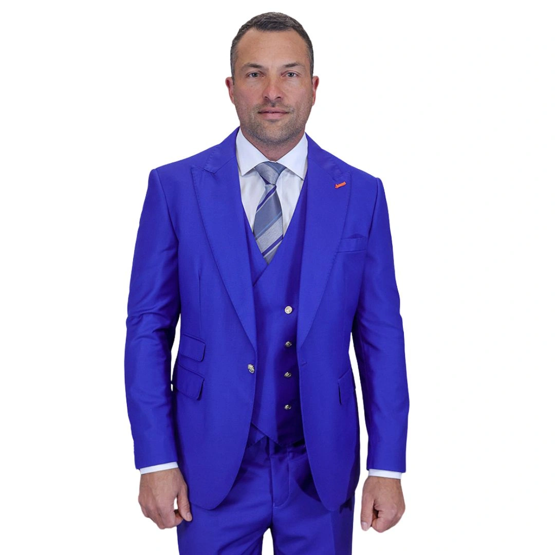 Aether Crest: Elegancia Real en Traje Moderno de Tres Piezas ¡Impresiona con Estilo!